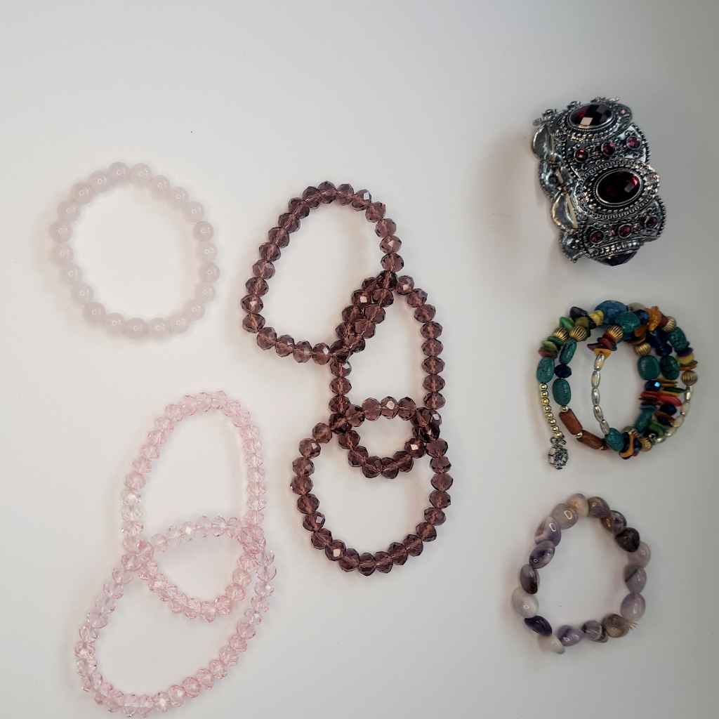 9 Different Stretch Beaded Bracelets Fit All - There Are More Next Picture